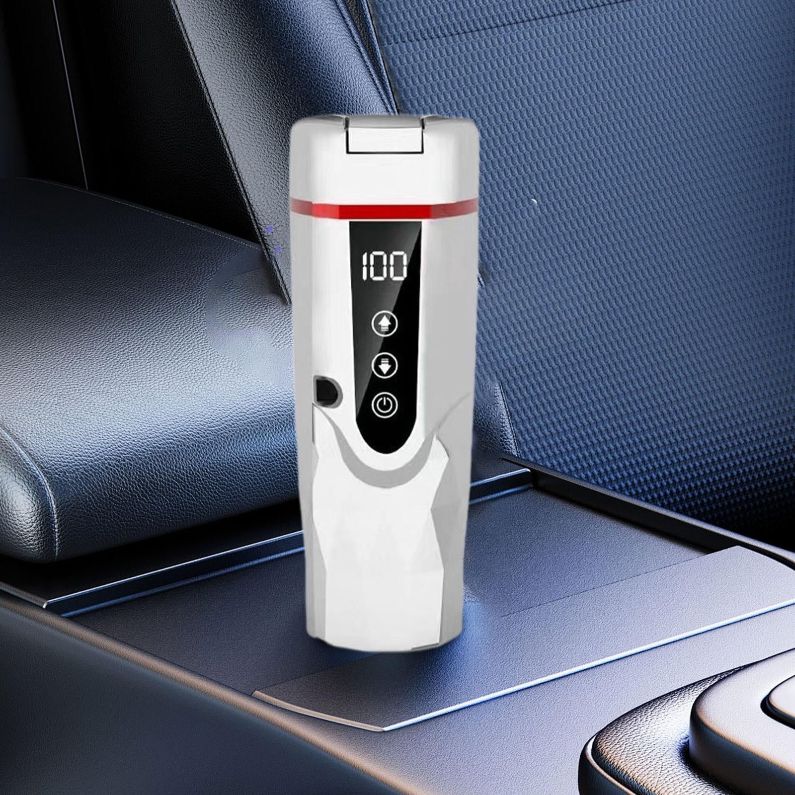 Fiocias 12 V 24 V Car Heated Mug Car Electric Kettle for Brewing Coffee Milk RV White