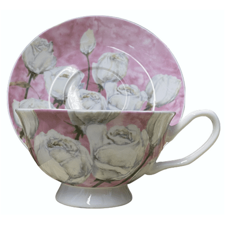 

Rose with Pastel Pink Cup and Saucer