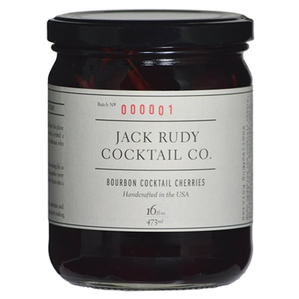 Jack Rudy Cocktail Co. Bourbon Cocktail Cherries 16 oz Jars Single Pack by