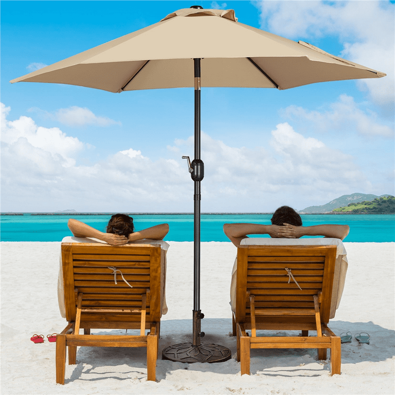 bronze patio umbrella stand 70 LB STEEL BASE, inch diameter umbrella stand easily fits under picnic tables CABANA 9 Ft Patio Umbrella