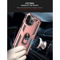 thumbnail image 4 of iPhone 13 Pro Max Case, Military Armor 360°Unbreakable Swivel Ring Kickstand [Work with Magnetic Car Mount] Slim Shockproof Durable Cover Holster Compatible Apple iPhone 13 Pro Max Cover - Rose Gold, 4 of 5