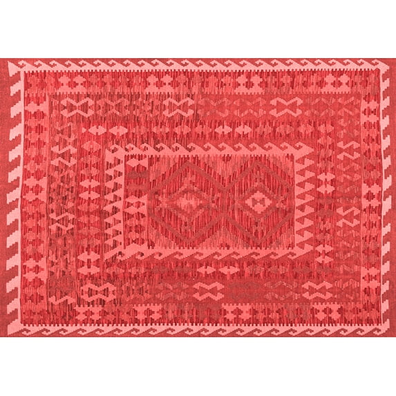 Ahgly Company Indoor Rectangle Oriental Red Traditional Area Rugs, 5' x 8'
