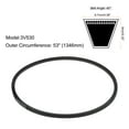 thumbnail image 2 of 3V530 Rubber V Belt 53" Length x 0.38" Width x 0.31" Thick, Industrial Power Drive Belt, 2 of 5