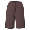 thumbnail image 6 of Arlun Casual Summer Womens Five Point Pants Elastic Waist Soft Comfort Lightweight Breathable Knee Length Trousers for Outdoor Travel and Activities Coffee S, 6 of 6