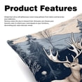 thumbnail image 2 of Elk Deer Elegant Velvet Throw Pillow Covers and Inserts - Set of 2, Available in 16x16, 18x18, 20x20 Inches for Home Decor, Unique Patterns for Sofa, 2 of 6