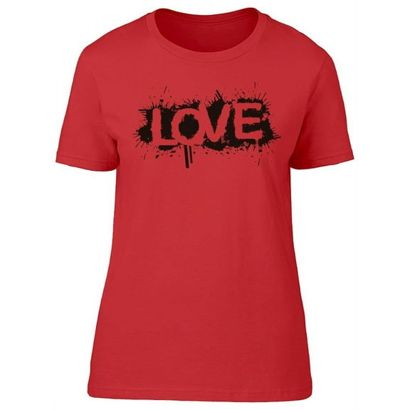 Love Word Stencil T-Shirt Women -Image by Shutterstock, Female Large
