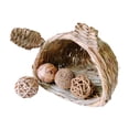 thumbnail image 4 of Casa de césped, cabaña nido de césped, cabaña de juego tejida a mano, cómoda cama con aberturas, casa de juegos, casa de césped para conejillo de, 4 of 9
