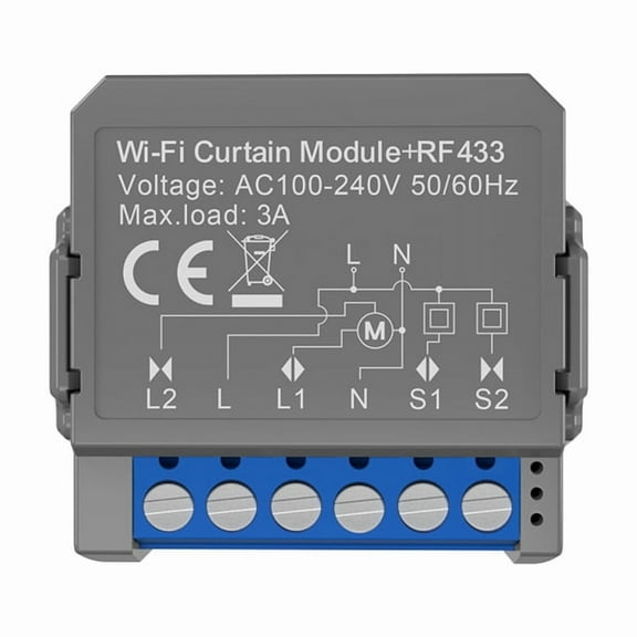 Tuya Smart WiFi Curtain Switch Blinds Switch RF433 Smart Life Remote Control Home Automation