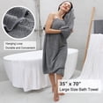 thumbnail image 6 of Jessy Home 4 Pack Large Bath Towel Set 600 GSM Ultra Soft Oversized Dark Gray Towel Set 35"x70" Extra Large Bath Sheets, 6 of 8