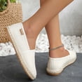 thumbnail image 6 of Flat Shoes for Women Hollow Platform Casual Shoes Solid Color Breathable Espadrilles, 6 of 9