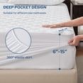 thumbnail image 5 of BEDLORE Waterproof Mattress Protector, Twin Size Mattress Pad, Breathable Mattress Cover with Deep Pocket 6-18 inches, Soft Comfortable Bed Protector Machine Washable (White), 5 of 10