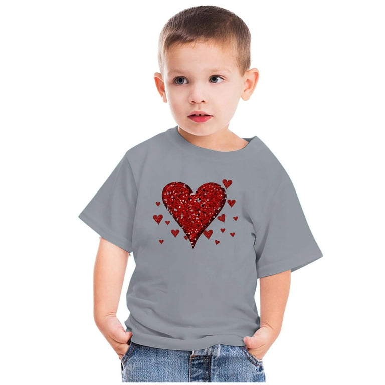 Toddler Girls Creative Heart Graphic T Shirt Casual Round Neck Tees Top Kids Summer Clothes G 601099516710581