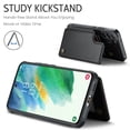 thumbnail image 6 of for Samsung Galaxy S21 FE Premium PU Leather Back Case, Multiple Card Slots Design, Double Magnetic Clasp Study Kickstand RFID Blocking Classic Phone Cover for Samsung Galaxy S21 FE, Black, 6 of 9
