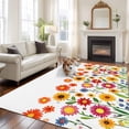 thumbnail image 2 of 8'x10' Area Rugs, Sunflower Indoor Outdoor Area Rug for Living Room Bedroom, Spring Floral Summer Botanical Colorful Washable Bathroom Rugs Kitchen Floor Carpet Mats Home Decor Aesthetic, 2 of 8