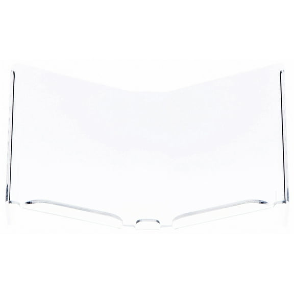 Plymor Clear Acrylic Open Book Display Stand with 1" Ledge, Tilted, 11.625" W x 6" D x 6" H