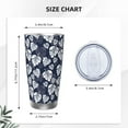 thumbnail image 4 of Vsdgher White Leaves 20 Oz Stainless Steel Vacuum Insulated, Travel Mug Coffee Cup for Home, Office, Outdoor Works Great for Ice Drinks and Hot Beverage -Without Straw, 4 of 8