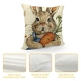 thumbnail image 4 of YINGXI Throw , Cute Ears Orange Cushion Case , Flower Farmhouse ation for Sofa Couch 12x12in, 4 of 5