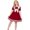 F62-Red, variant on xfsWaSs Girls School Uniform Dress Casual Pleated Dresses Kids Spring Summer Short Sleeve Graduation Dress Outfits Back To School Clothes 2-3 Years