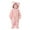 Pink, variant on Baby Girls Long Sleeve Hooded Jumpsuit Winter Warm Romper, Sizes 6-12M