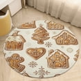 thumbnail image 6 of Christmas My Favorite Gingerbread Cookies Round Carpet Circle Rug Outdoor Patio Area Rug Washable Large Area Rugs Hallway Room Decor Fitness Mats, 6 of 8