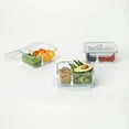 thumbnail image 2 of Open Box Glasslock Duo 3 Piece Clear Glass Divided Food Storage Containers, 2 of 8