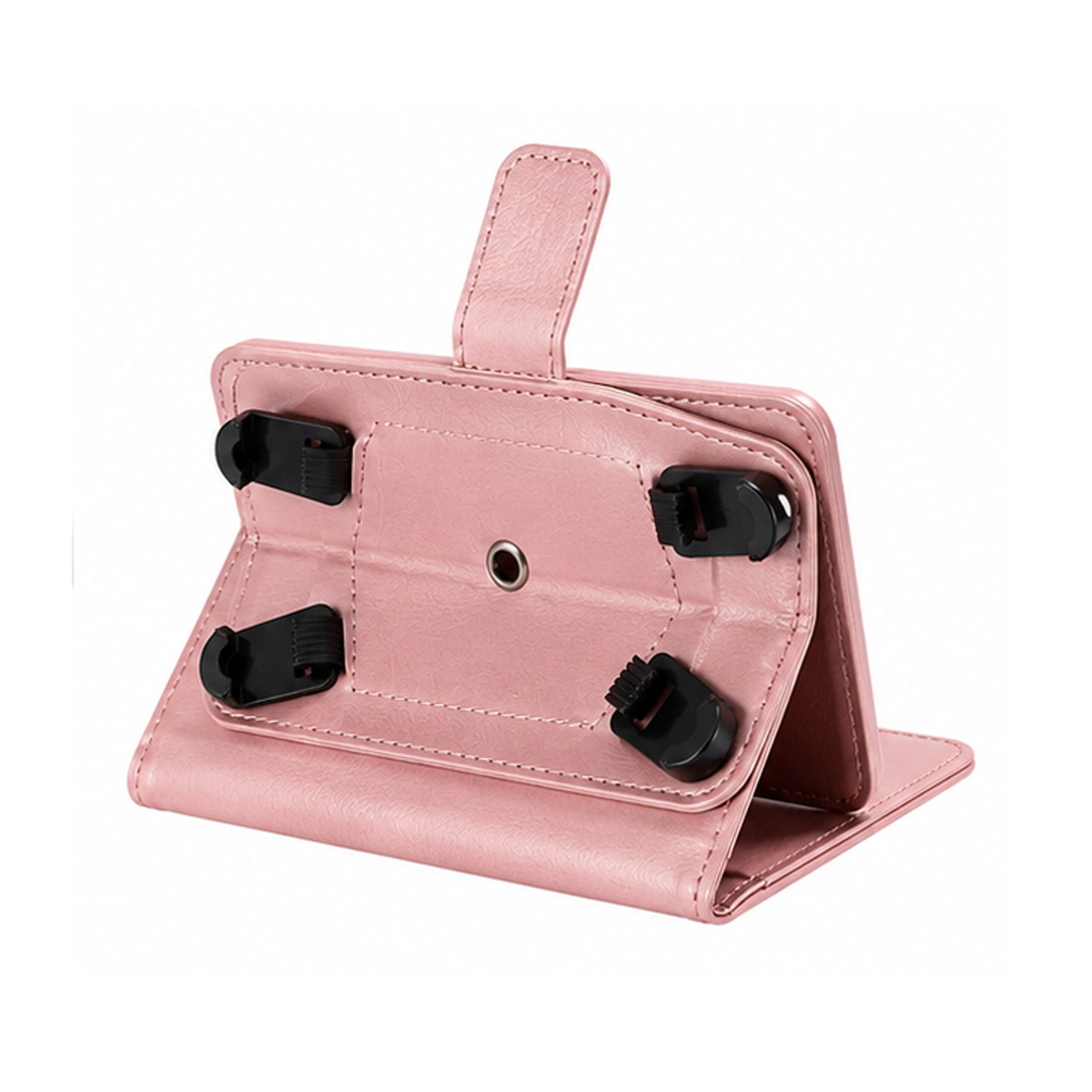 YUW-Small (4.5"-4.8") Universal Folio Wallet Case with Full Rotation Stand Feature - Rose Gold