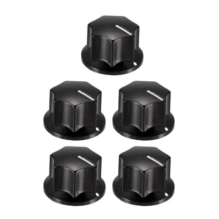 5 Pcs Speaker Control Knob Power Amplifier Knob 27mm Dia. Rotary Knobs for 6mm Dia. Shaft Potentiometer