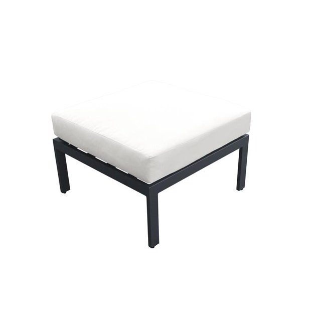 Ottoman Carré Moderne pour Patio Lexington Blanc