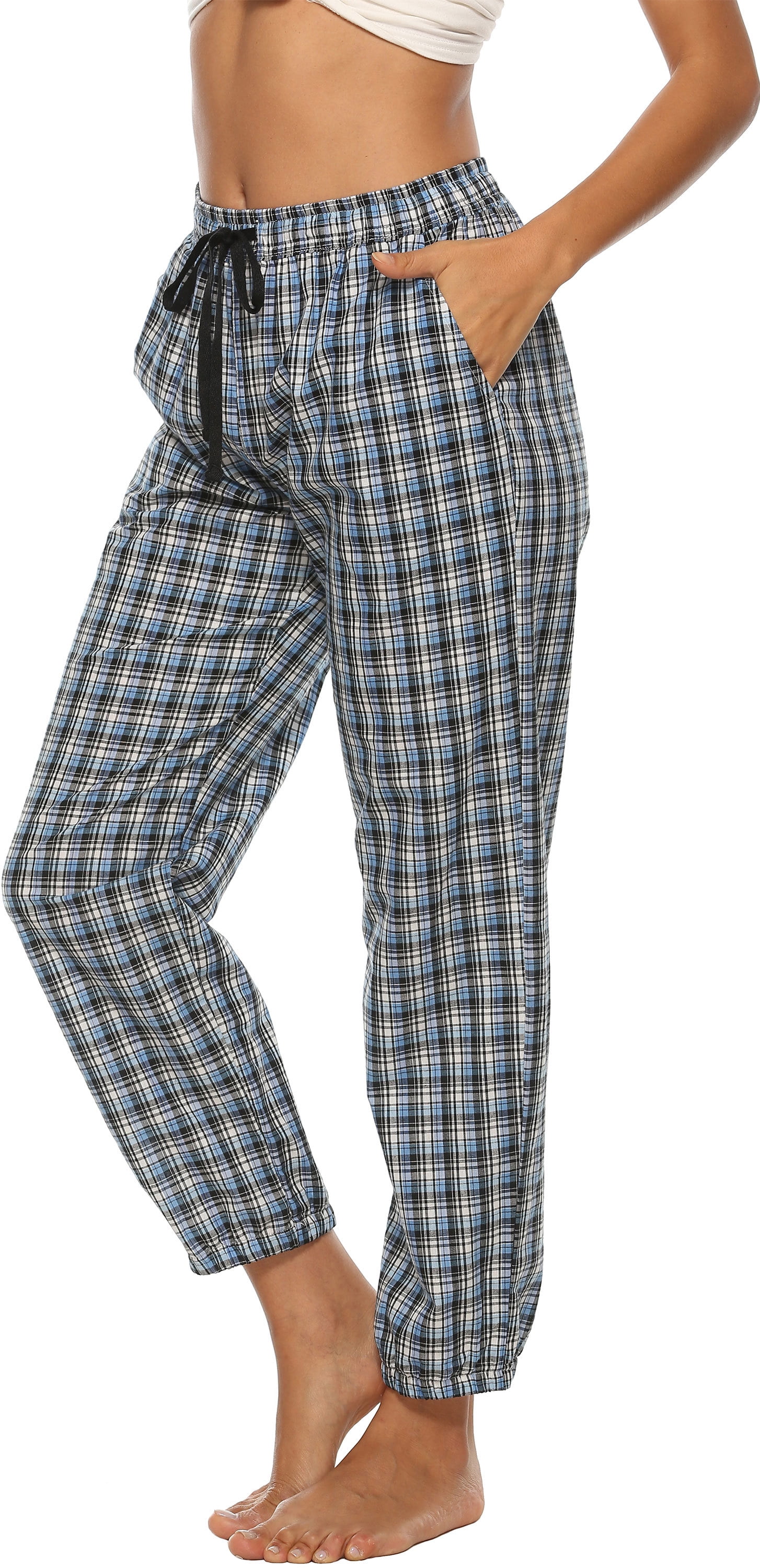 MoFiz Women Plaid Pajama Pant Homewear Lounge Bottoms with Pockets #8 ...
