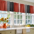 thumbnail image 6 of Red Grey Wood Grain Window Valance, Farm Wooden 2 Pack Decorative Curtain for Small Windows, Light Filtering Valance with 3” Rod Pocket, 42"W x 18"L, 6 of 9