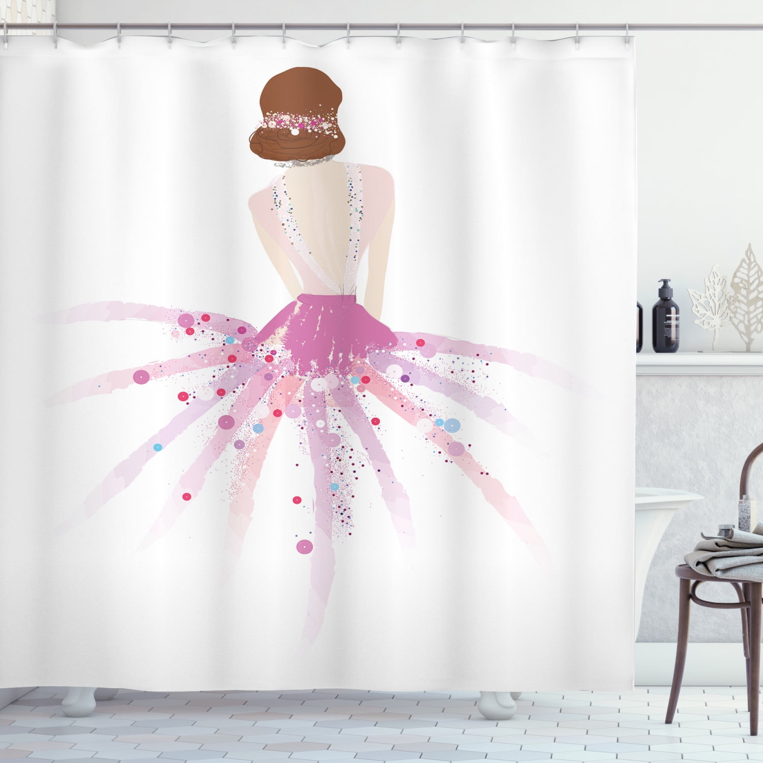 Waterproof Sheer Fabric Shower Curtain Set Brazil Carnival Bathroom Accessories 