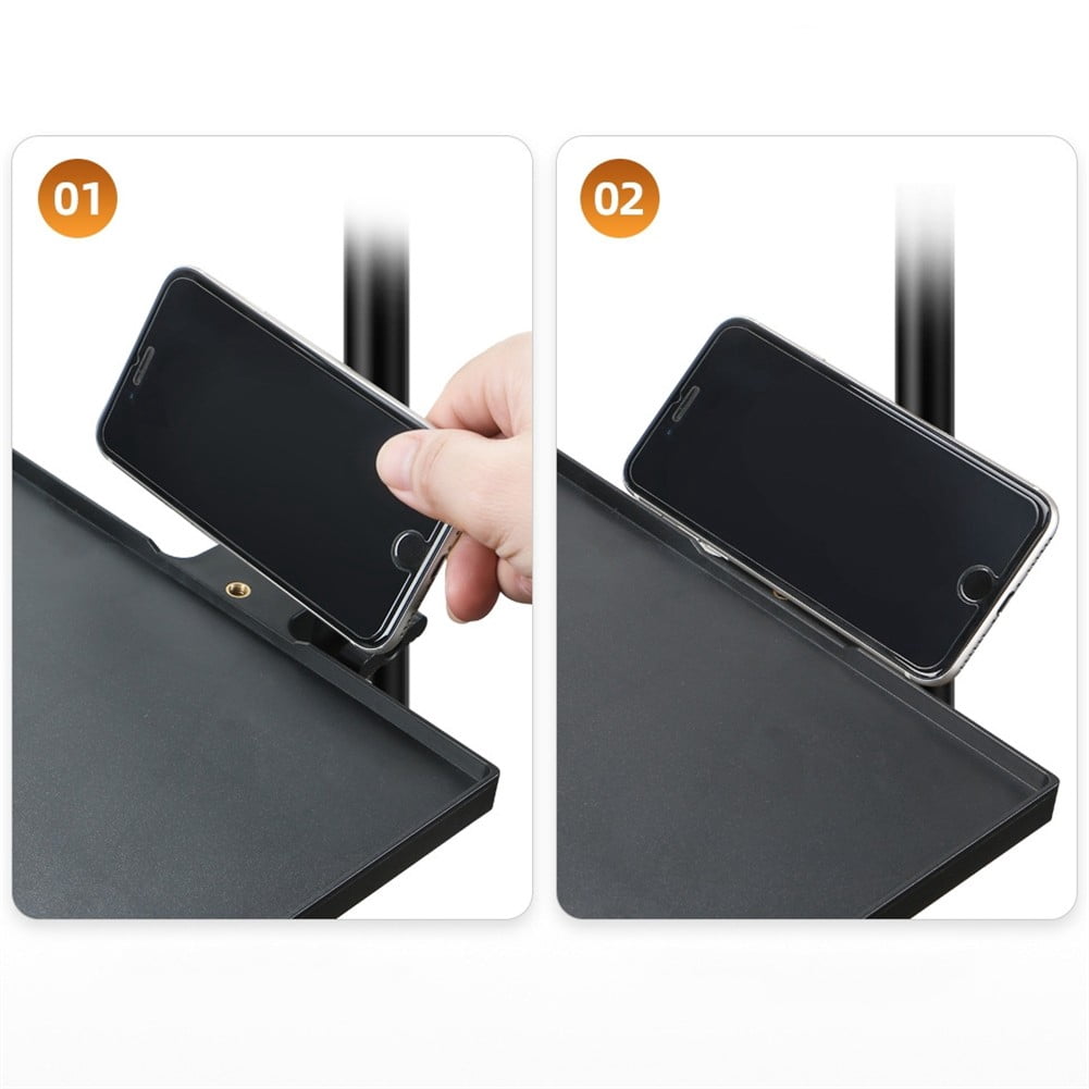 AFQH Sound Card Tray With Mobile Mobile Phone Clip for Mic Stand Live Tripod Bracket