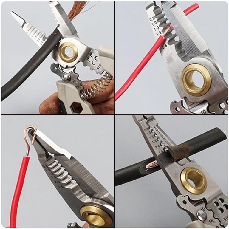 8-in-1 Wire Stripping Tool For Drill - Wire Stripper & Nut Twister Kit For 6-14 AWG Wires, Includes 25 Caps