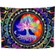 thumbnail image 1 of Tapiz de árbol de la vida púrpura para colgar en la pared, tapiz de pared psicodélico UV negro luz Mandala decoración de pared tela de pared TUNC Sencillez, 1 of 5