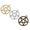 thumbnail image 4 of 15 Piezas 28 X 24mm Pentagram Charms Colgantes Joyería DIY Que Hace Los Accesorios Macarena Colgante del encanto de la vendimia, 4 of 6