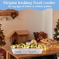 thumbnail image 6 of 2 Set 16" x 9" Plastic Chilled Serving Tray for Parties with Compartments Ice Chilled Party Platter Charcuterie Serving Board Cold Dish Dip for Fruit Seafood Vegetable Appetizer (Clear), 6 of 7