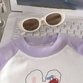 thumbnail image 5 of Emitonse Toddler Girls Cotton Long Sleeve T-Shirt Unisex Baby Girls Boys Infant Toddler Long Sleeve T Shirts Graphic Cartoon Cute Print Crewneck Tee Light Purple,Size 7-8 Years, 5 of 6