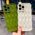 thumbnail image 6 of Water Ripple Pattern Curly Phone Case for iPhone 12 Pro Max 6.7 inch, Stylish Wave Frame Soft Case 3D Water Ripple Protective Cover Shockproof Case for Women Girls Slim Case - Gradient Purple, 6 of 13