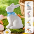 thumbnail image 7 of SLYNSHome Blue Ceramic Bunny Statues Rabbits Flowers Figurine Tabletop Decorations Modern Art Spring Farmhouse Ornament, 7 of 7