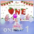 thumbnail image 3 of Strawberry 1st Birthday Backdrop for Girls, Our Berry Sweet is Turning Baby Girls First Birthday Background,Photography Props Summer Fruits Kids Party Decorations, 3 of 4