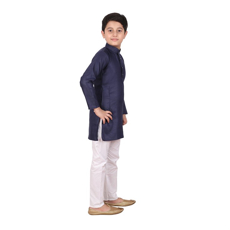 Pro Ethic Style Developer Kids Cotton Kurta Pyjama For Boys Kurta Pajama Set Blue 10 11 Years