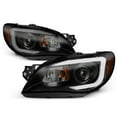 thumbnail image 2 of AKKON - For 2006-07 Subaru Impreza LED Daytime Running Lamp Strip Projector Headlights Black Housing Smoked Lens Full Set, 2 of 7