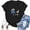 Black, variant on T Shirts For Women Crew Neck Duck Print Casual Short Sleeve Top Business Work Blouses