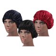 thumbnail image 6 of OUNONA  3 Pcs Hair Protector Creative Bonnet Sleeping Women Cap Satin Women's, 6 of 8