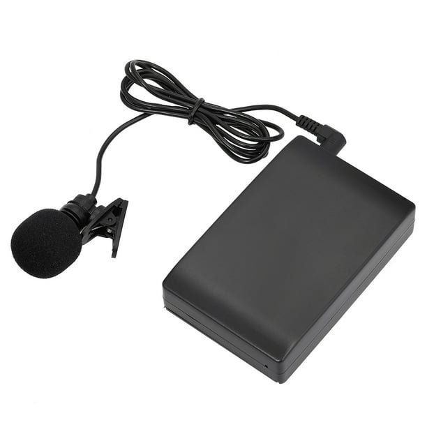 Yeacher Mini microphone à pince sans fil Lavalier Mic System Amplificateur  de voix avec récepteur 6,5 mm Out pour la promotion de la parole de la  conférence du conférencier 