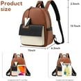 thumbnail image 3 of MMYGU Fashion Backpack for Women Anti Theft Medium Purse Backpack with Secured Zipper PU Leather Travel Backpack Brown, 3 of 7
