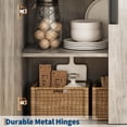 thumbnail image 4 of 70.6" Tall Bookshelf w/Doors & Metal Base, 5 Tier Bookcase with Cabinet and Adjustable Shelf, Wooden Book Shelf Farmhouse Bookcase for Living Room Office Library, 4 of 7