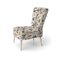 thumbnail image 3 of Designart "Pure White Floral Minimalism I" Chaise d'Appoint Rembourrée Blanche - Fauteuil de Cottage pour Chambre, 3 of 7