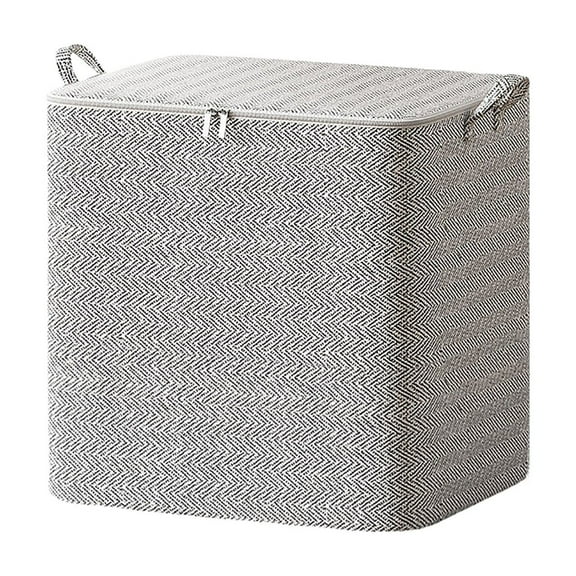 IPEWLEX Large Foldable Non-Woven Storage Bag with Zipper - Reinforced Moving/Clothes Organizer