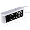 thumbnail image 2 of Reloj Electrónico Con Espejo Digital Led Reloj Despertador Recargable Por Usb Con Pantalla De Temperatura Para La Oficina Del Dormitorio Moyic EL013426-01, 2 of 6